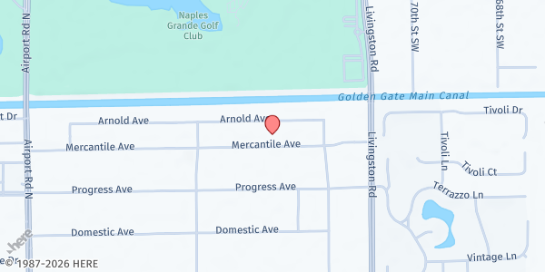 Map showing COLLIER HARVEST FOUNDATION at 4451 Mercantile Ave., Naples, FL
