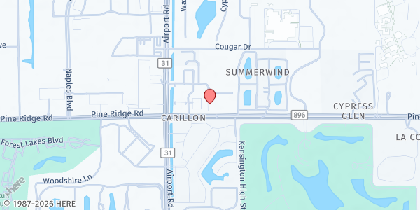 Map showing Greater Naples YMCA at 5450 YMCA Rd., Naples, FL