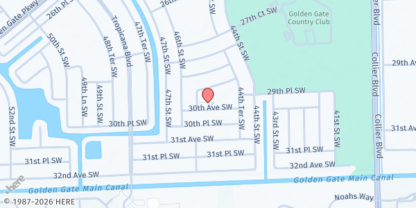 Map showing Lavern Gaynor Elementary School at 2965 44th Terrace SW, Naples, FL