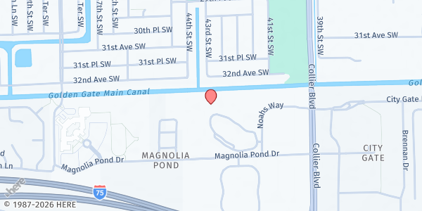 Map showing Mike Davis Elementary School Pantry at 3215 MAGNOLIA POND DRIVE, NAPLES, FL