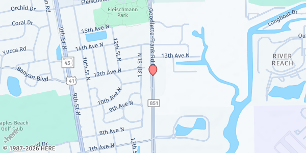 Map showing Path2Freedom Naples at confidential address, Naples, FL