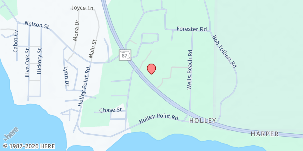 Map showing Holley Assembly of God - ACTS Ministries at 4006 FL-87, Navarre, FL