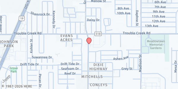 Map showing Grace's Food Pantry - Access Center NPR at 4416 Grand Blvd, New Port Richey, FL