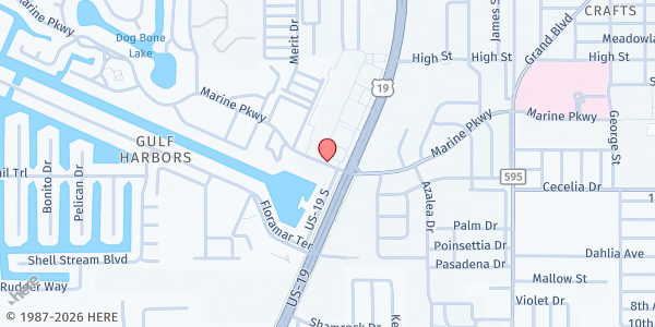 Map showing Medical Center of Trinity at Marine Parkway, New Port Richey, FL