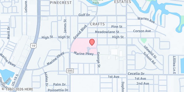 Map showing Medical Center of Trinity at 5637 Marine Parkway, New Port Richey, FL