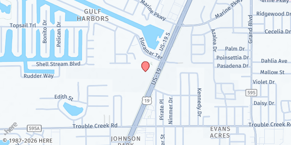 Map showing METRO Tampa Bay - New Port Richey at 4747 U.S. 19, New Port Richey, FL