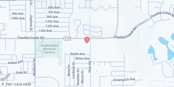 Map showing New Port Richey SDA Church at 6424 Trouble Creek Road, New Port Richey, FL