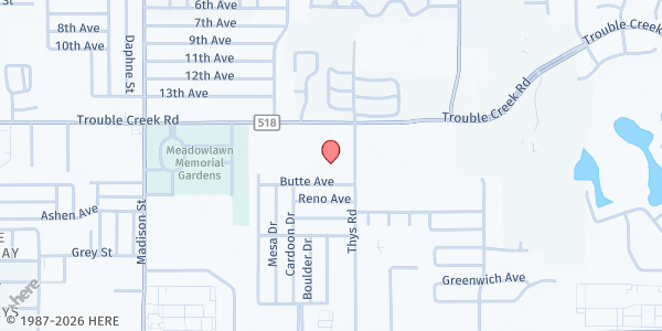Map showing New Port Richey Seventh-day Adventist (SDA) at 6424 Trouble Creek Rd, New Port Richey, FL