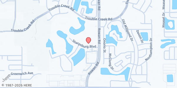 Map showing Physical Partners of American Pain Relief Group - New Port Richey at 4419 Rowan Road, New Port Richey, FL