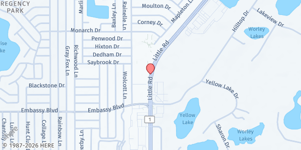 Map showing Planet Fitness - New Port Richey at 9023 Little Road, New Port Richey, FL