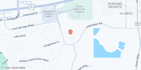 Map showing St Peter the Apostle Catholic Church at 12747 Interlaken Road, New Port Richey, FL