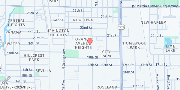 Map showing Roy McBean Boys and Girls Club at 1790 21st Street, Newtown, FL