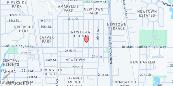 Map showing SOAR Learning Center at 2731 North Links Avenue, Newtown, FL