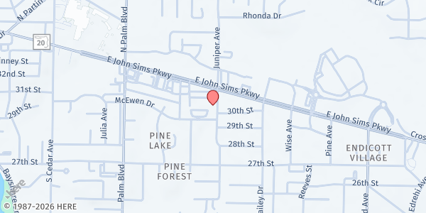 Map showing Sharing and Caring of Niceville at 104 Bullock Blvd., Niceville, FL