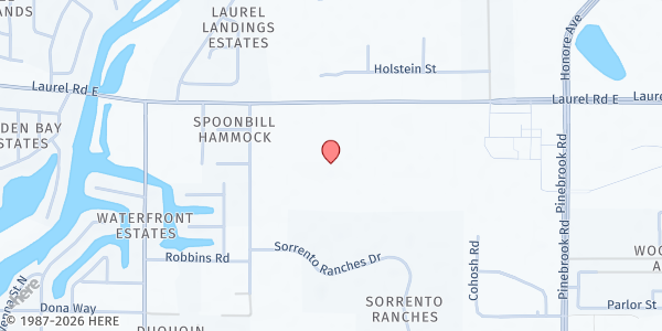 Map showing Laurel Nokomis School at 1900 Laurel Road East, Nokomis, FL