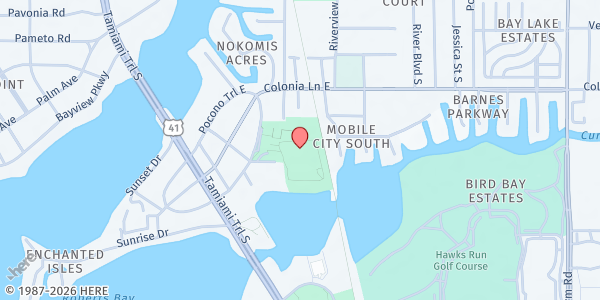 Map showing Nokomis Community Park Drive-Thru Food Pantry at 234 Nippino Trail E., Nokomis, FL