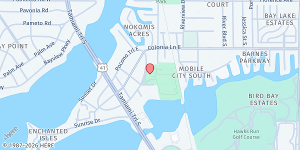Map showing Nokomis Park at 234 Nippino Trail E., Nokomis, FL