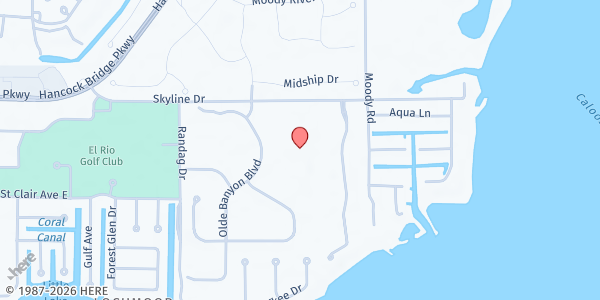 Map showing Hancock Creek Elementary at 1601 SKYLINE DR., NORTH FORT MYERS, FL