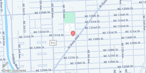 Map showing Beree French SDA Church at 13018 NE 8th Ave., North Miami, FL