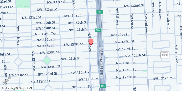 Map showing Good News Food Pantry at 12695 NW 7 Avenue, North Miami, FL