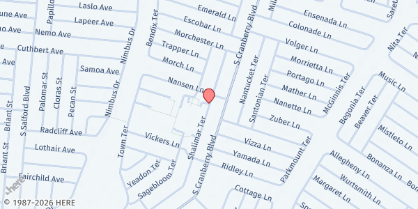 Map showing Cranberry Elementary School at 2775 Shalimar Terrace, North Port, FL