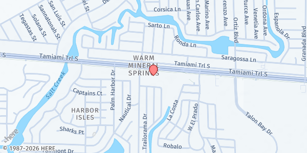 Map showing Fly Away Unto the Lord International Ministries at 12450-F S. Tamiami Trail, North Port, FL