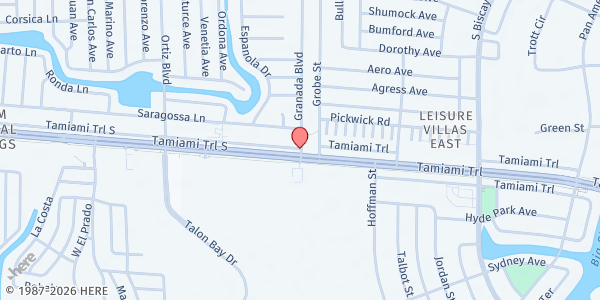 Map showing The Salvation Army - North Port at 14600 Tamiami Trail, North Port, FL