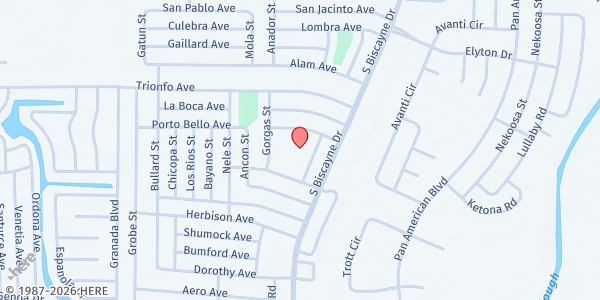 Map showing Trinity United Methodist Church at 4285 Wesley Ln., North Port, FL