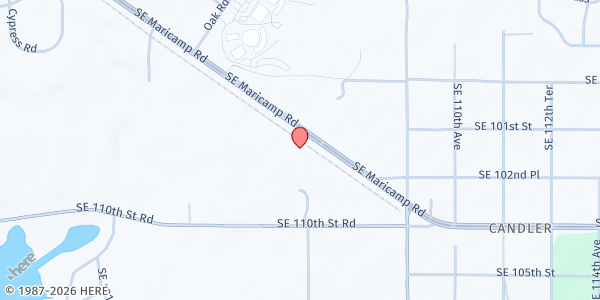 Map showing Catholic Charities - Immaculate Heart of Mary at 10670 SE Maricamp Rd., Ocala, FL
