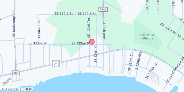 Map showing Central Florida Assistance, Inc. at 12299 SE 133rd Terrace, Ocala, FL