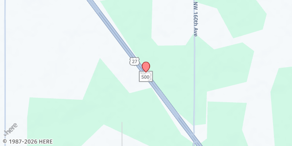 Map showing Fellowship Baptist Church at 10500 N US Hwy 27, Ocala, FL