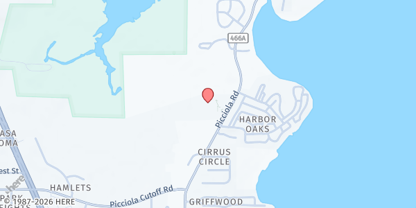 Map showing Life Church Assembly of God at 4001 Picciola Road, Ocala, FL