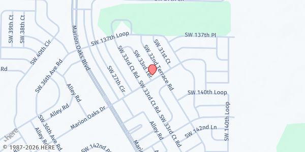 Map showing New Covenant Alliance Church at 160 Marion Course, Ocala, FL
