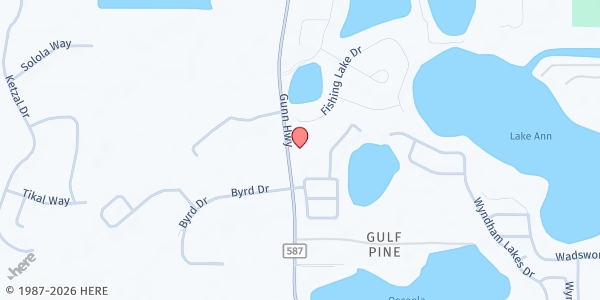 Map showing The Church at Odessa at 1234 Gunn Highway, Odessa, FL