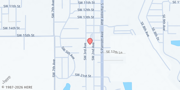 Map showing The Salvation Army - Okeechobee County at 1600 SW 2nd Avenue, Unit B, Okeechobee, FL