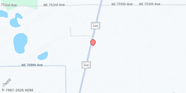 Map showing Agape Gardens at 11076 NE Highway 349, Old Town, FL