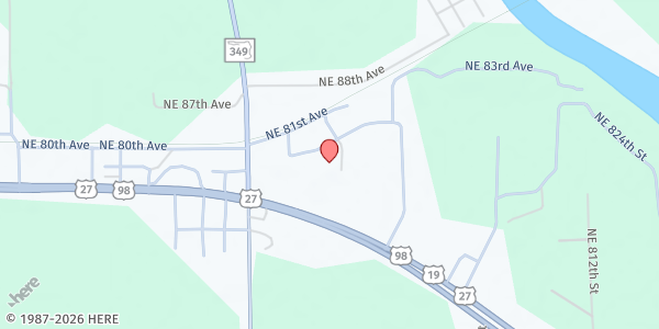 Map showing Wind of the Spirit at 25973 SE Highway 19, Old Town, FL