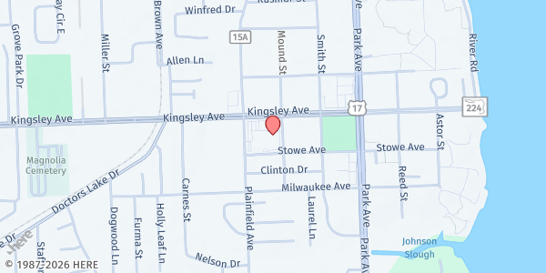 Map showing Celebration Church Orange Park at 512 Kingsley Ave., Orange Park, FL