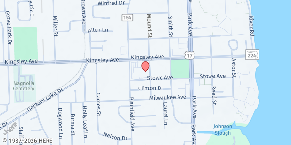 Map showing Celebration Church Orange Park at 512 Kingsley Ave, Orange Park, FL