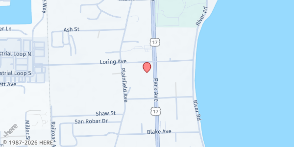 Map showing The Springs Church at 900 Park Ave., Orange Park, FL