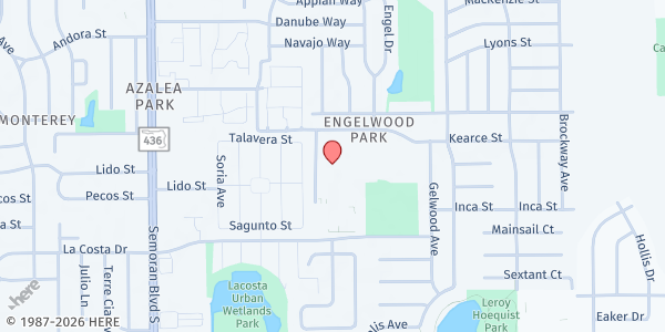 Map showing 4C Engelwood at 5985 La Costa Drive, Orlando, FL