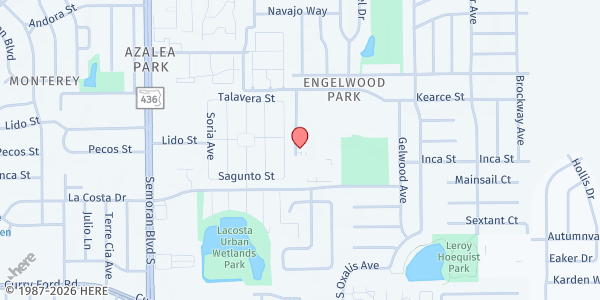 Map showing 4C Engelwood Neighborhood Center at 5985 La Costa Dr., Orlando, FL