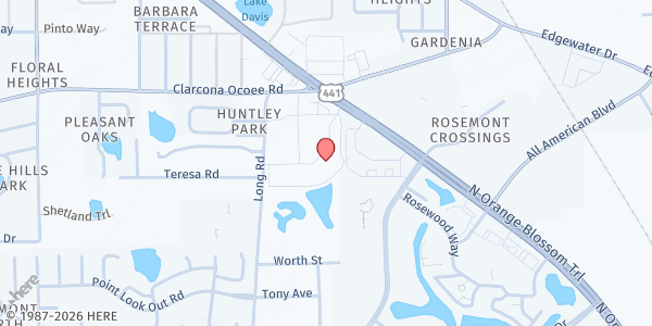 Map showing Catholic Charities - Rosemont at 4300 Clarcona Ocoee Rd., Orlando, FL
