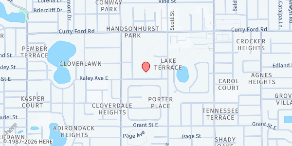 Map showing Central Florida Hope Center - SODO at 2565 E. Kaley Ave., Orlando, FL