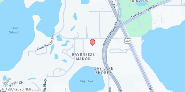 Map showing Church In The Son at 4484 John Young Pkwy., Orlando, FL