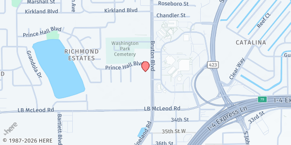 Map showing El Bethel Temple of Jesus at Orlando at 3000 Bruton Blvd, Orlando, FL