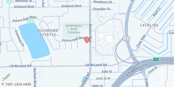 Map showing El Bethel Temple @ Orlando at 3000 Bruton Blvd., Orlando, FL