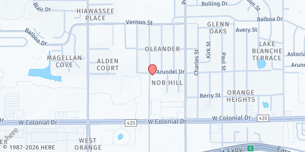 Map showing Emmanuel SDA Church at 6424 Arundel Dr., Orlando, FL