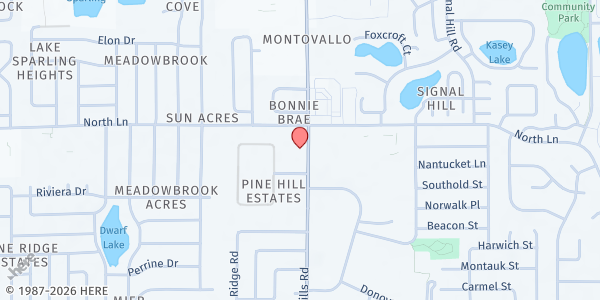 Map showing Faith Tabernacle Worship Center at 4304 North Pine Hills Road, Orlando, FL
