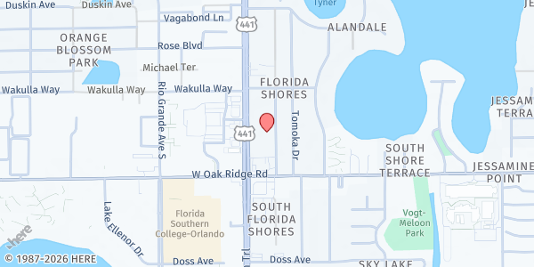 Map showing Good Samaritan Outreach at 5802 Makoma Drive, Orlando, FL